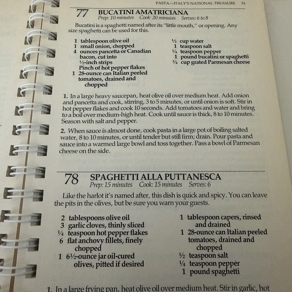 Vintage 365 Easy ITALIAN Recipes By Rick Marzullo O'Connell 1996 EUC Collectable